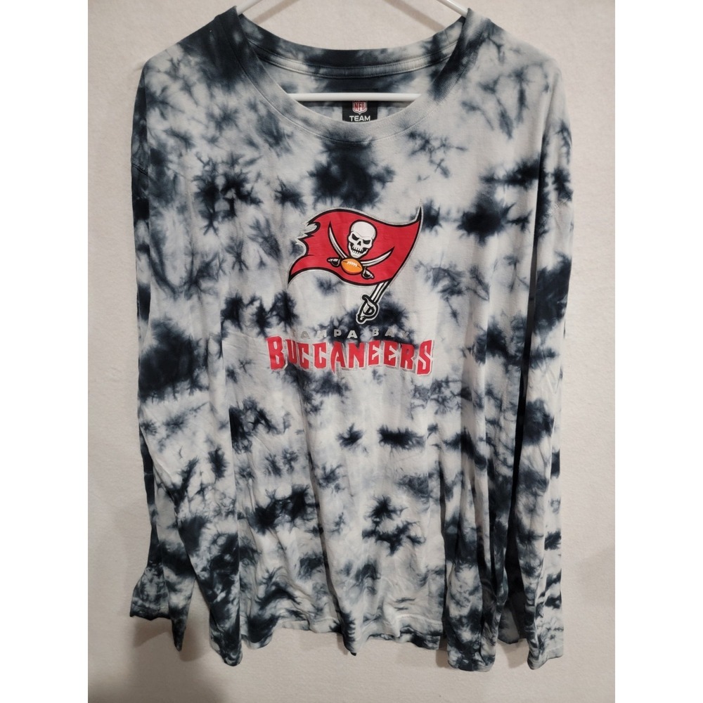 NFL Team Apparel Tampa Bay Buccaneers Tie-Dye Long Sleeve T-Shirt Men's 3XL